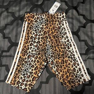 NWT Adidas Leopard/Cheetah Print Workout Shorts